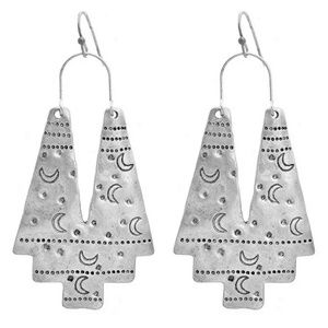 🆕Moon stamped geometrical boho earrings